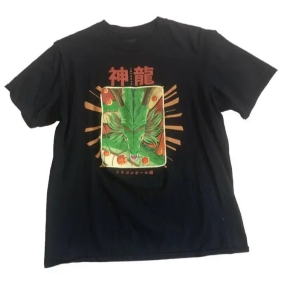 Dragon Ball Z T-Shirt 100% Cotton Black & Green Short Sleeves Men's size large